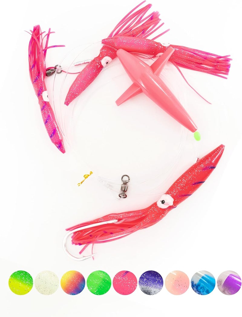 BLUEWING Fishing Daisy Chain Big Game Bulb Squid Trolling Bird Tuna Lures Fish Teasers for Marlin Sailfish - Image 1